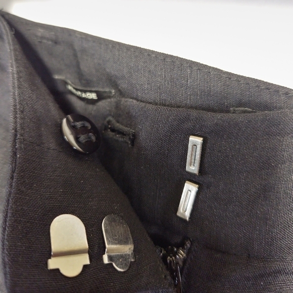 Talbots Women's Black Heritage Lined Linen Blend Lightweight Casual Pants Size 8 - Picture 15 of 16